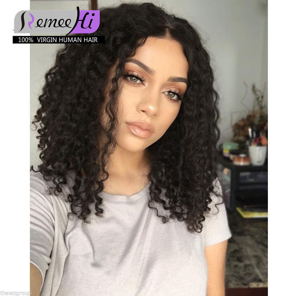 Malaysian Full Lace Wigs With Baby Hair
 Malaysian Deep Curly Virgin Human Hair Front Full