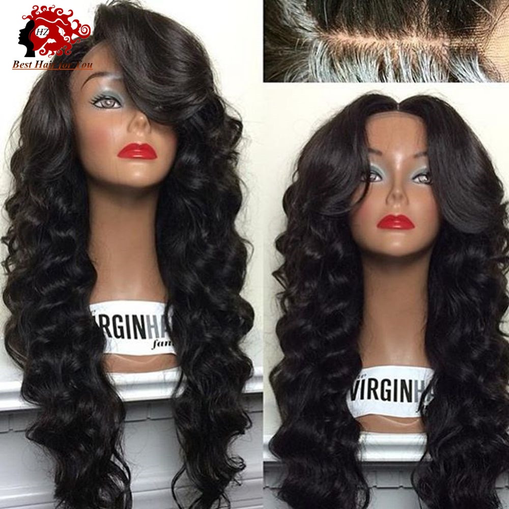 Malaysian Full Lace Wigs With Baby Hair
 Malaysian Loose Wavy Style Human Hair Glueless Full Lace