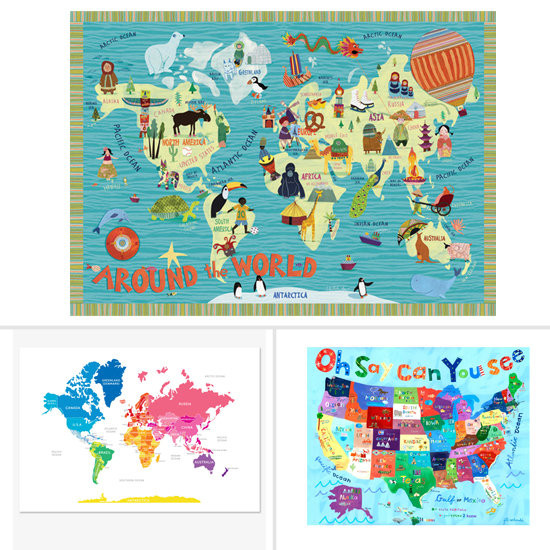 Map For Kids Room
 Map Themed Wall Art For Kids Rooms