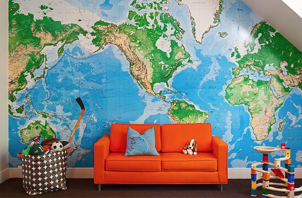 Map For Kids Room
 Five beautiful world maps for kids’ rooms