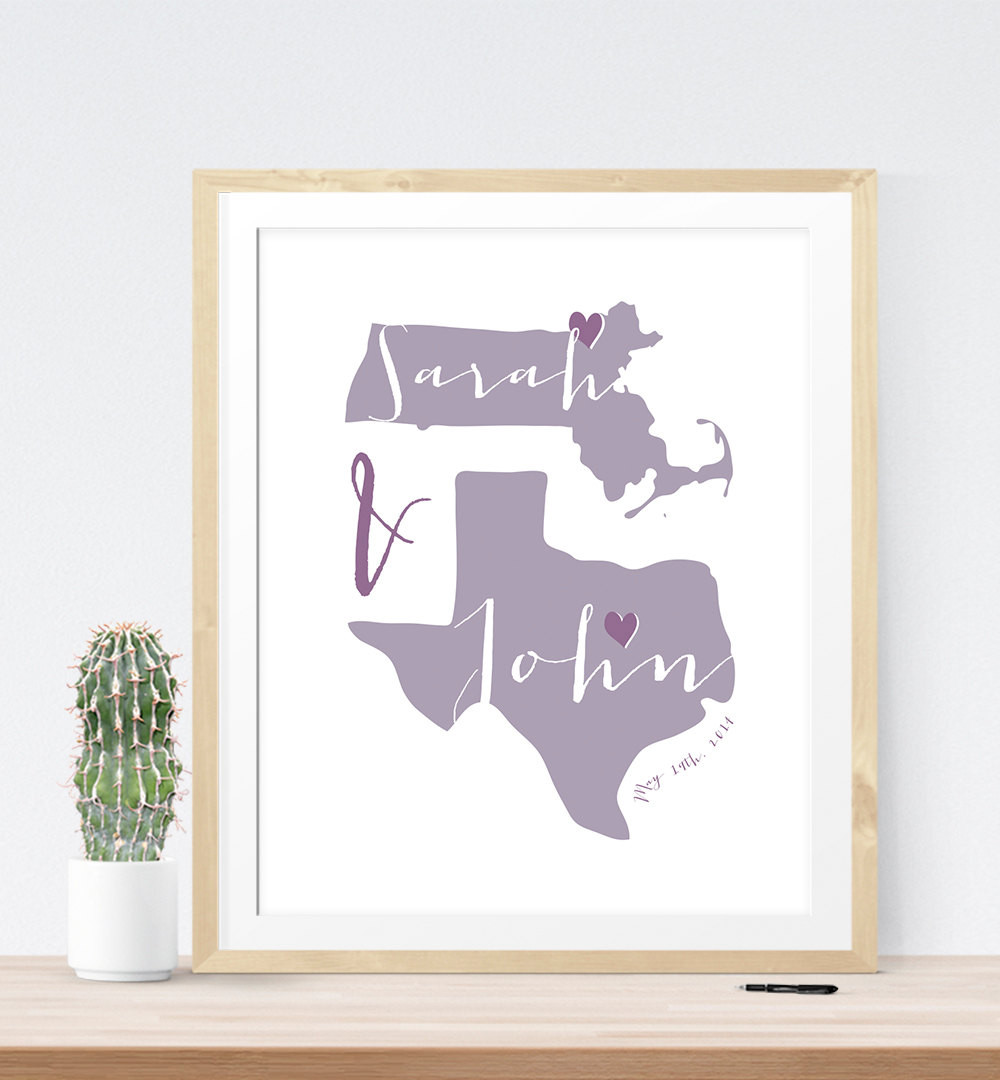 Map Wedding Guest Book
 Wedding guest book alternative map print two by