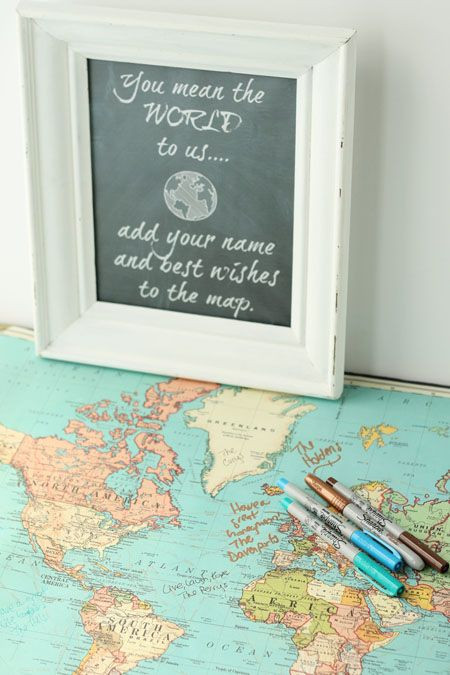 Map Wedding Guest Book
 Have Your Wedding Guests Sign In With a Travel Map Tips