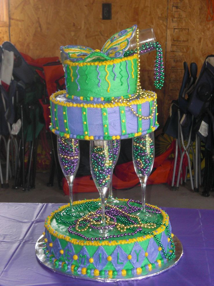 Mardi Gra Birthday Cake
 84 best images about Mardi Gras on Pinterest