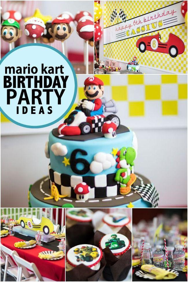Mario Birthday Decorations
 A Boy s Mario Kart Birthday Party Spaceships and Laser Beams