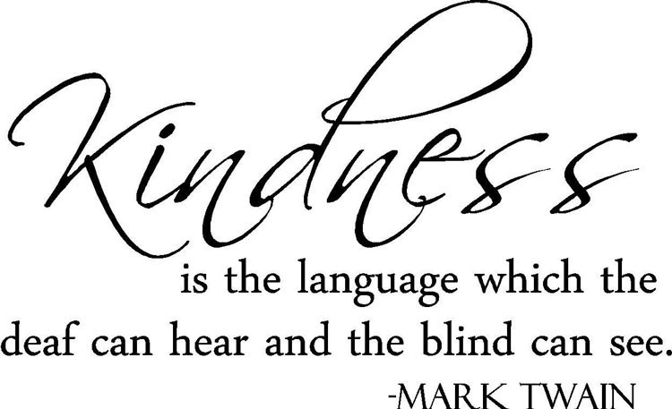 Mark Twain Kindness Quote
 Mark Twain Quote Kindness is the Language Vinyl
