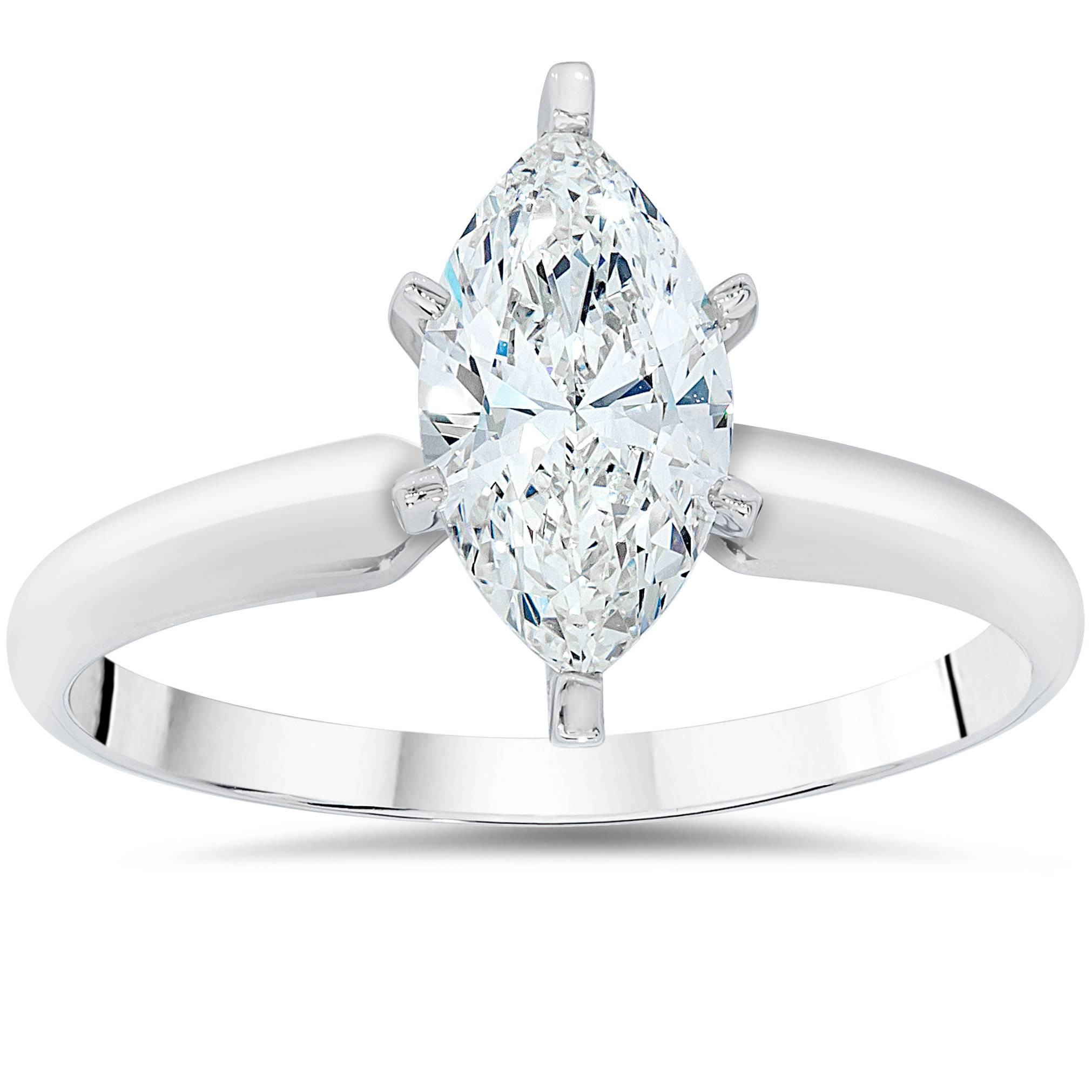 Marquise Diamond Engagement Ring
 1ct Solitaire Marquise Enhanced Diamond Engagement Ring
