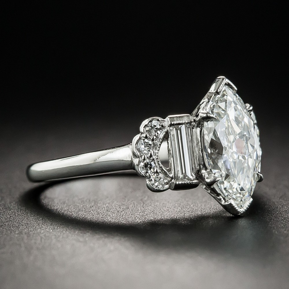 Marquise Diamond Engagement Ring
 Art Deco 1 50 Carat Marquise Diamond Engagement Ring GIA
