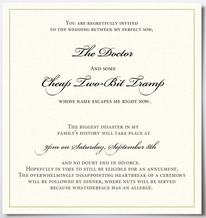 Marriage Card Quotes
 Kendall Boggs Fine Arts and Crafts Yikes The Invitations