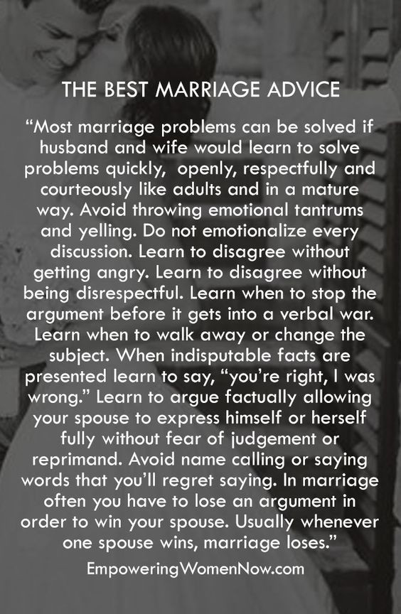 Marriage Problems Quotes
 The Best Marriage Advice I’ve Ever Received – Empowering