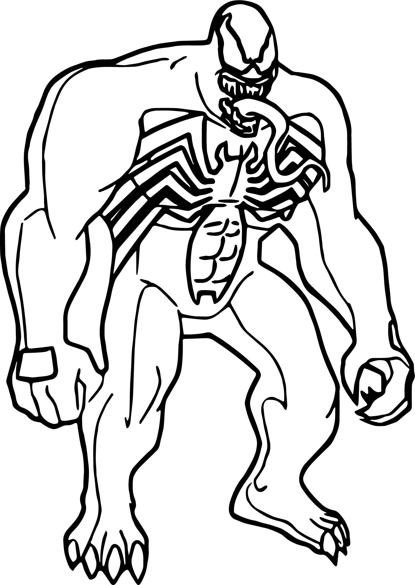 Marvel Printable Coloring Pages
 Marvel Venom Coloring Page