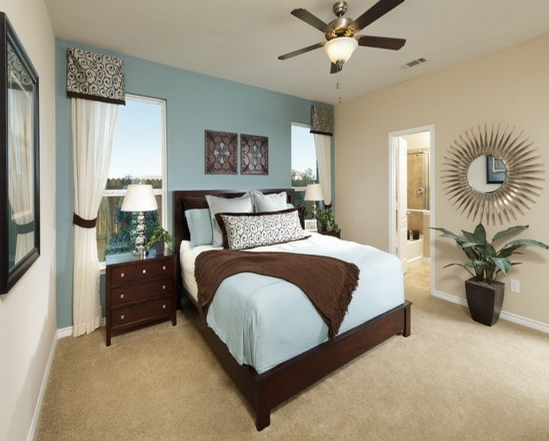 Master Bedroom Wall Colors
 Bed rooms with blue color luxury blue aquatic paint