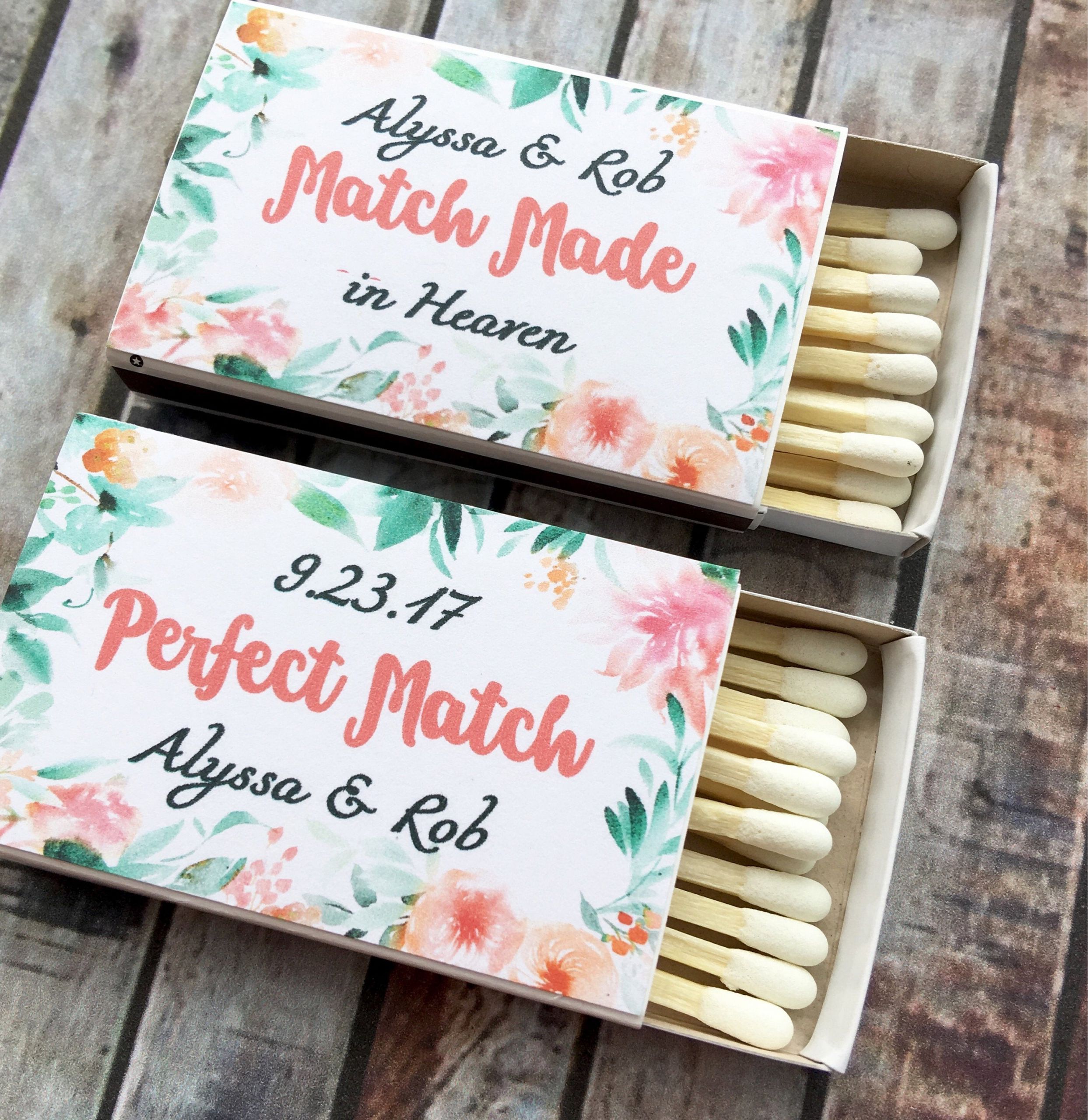 Matchbox Wedding Favors
 Matchbox Favors Floral Matchbox Favors The Perfect