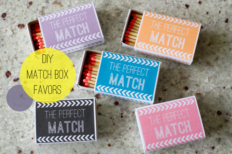 Matchbox Wedding Favors
 Wedding DIY Match Box Favors with a Free Download