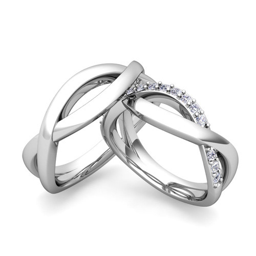 Matching Platinum Wedding Bands
 Matching Wedding Bands Diamond Infinity Wedding Ring in