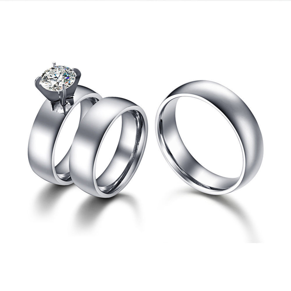 Matching Wedding Ring Sets
 Men Women Classic Domed His & Hers Matching Wedding Rings
