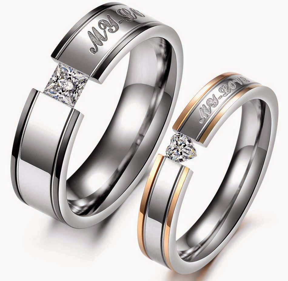 Matching Wedding Ring Sets
 Matching Wedding Rings Sets Square & Heart Diamond Two Tone
