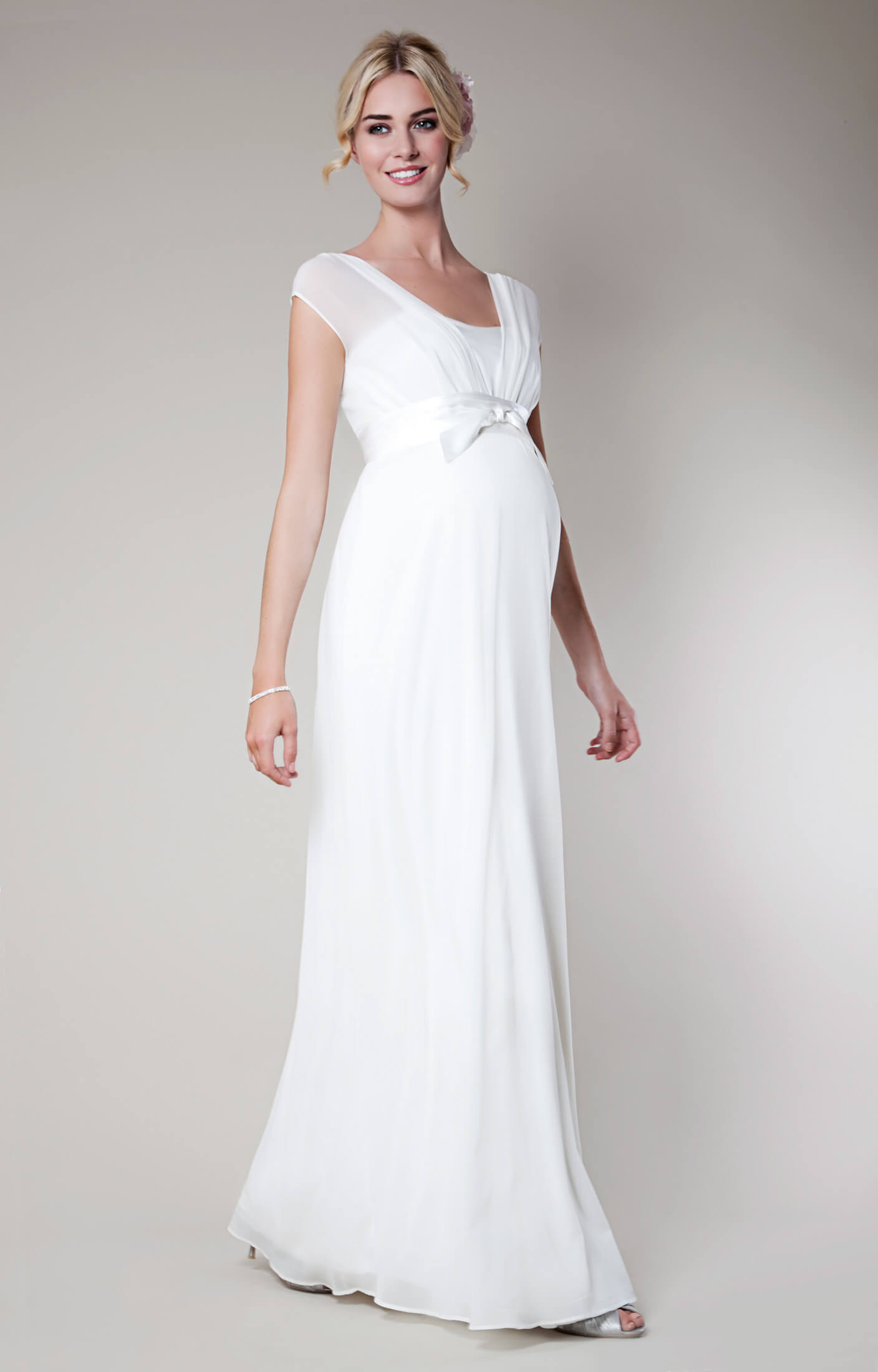 Maternity Wedding Gowns
 Lily Silk Maternity Wedding Gown Long Ivory Maternity