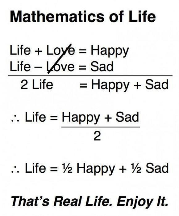 Mathematics Funny Quotes
 Mathematics of life quotes thoughts
