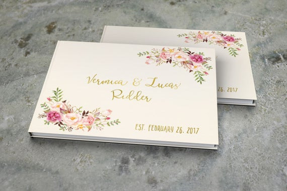 Me To You Wedding Guest Book
 Wedding Guest Book Boho Wedding Guestbook Floral Wedding Album