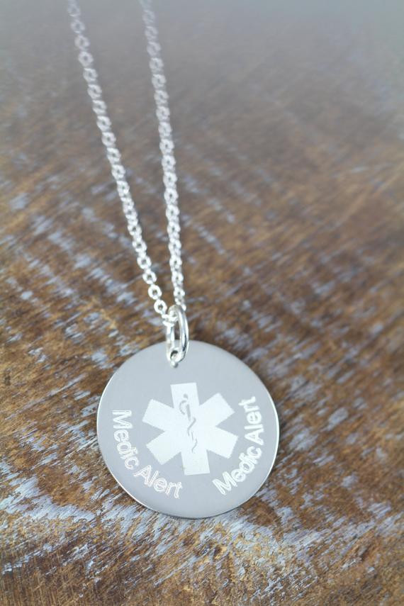 Medical Alert Necklaces
 Medical Alert Jewelry Custom Engraved by ShinyLittleBlessings