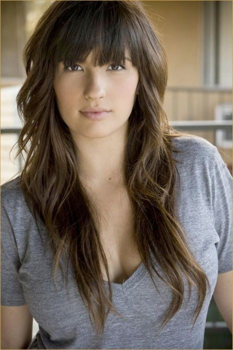 Medium Hairstyles With Bangs And Layers
 Layered wavy hairstyles for oval faces Long medium