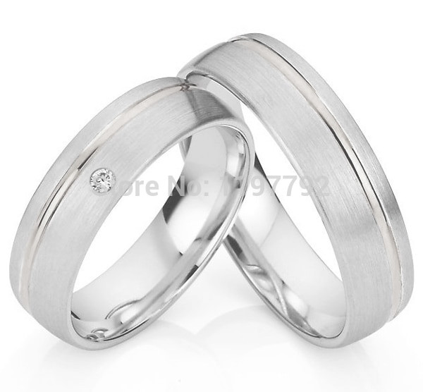 Men And Women Wedding Ring Sets
 2014 custom tailor men and women silver color titanium