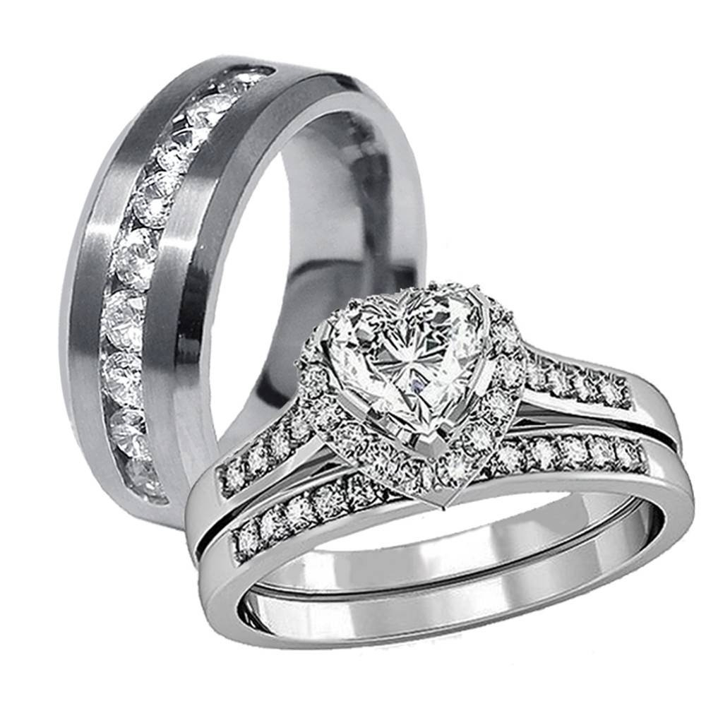 Men And Women Wedding Ring Sets
 15 Inspirations of Cheap Wedding Bands Sets His And Hers
