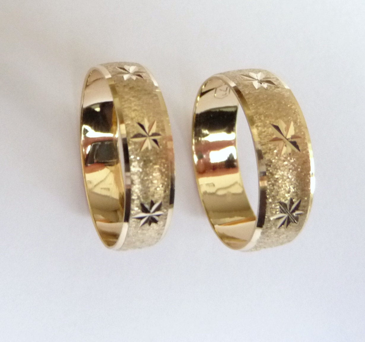 Men And Women Wedding Ring Sets
 Wedding rings set gold men and women wedding bands with stars
