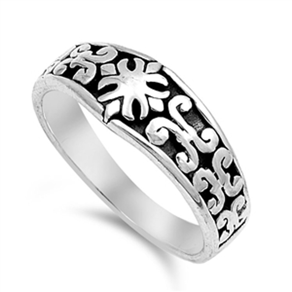 Men' Wedding Rings
 Sterling Silver Women s Men s Flower Promise Ring Wedding