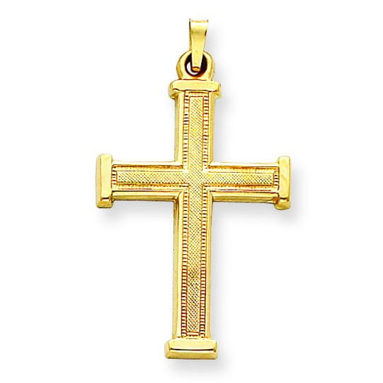 Men's Religious Bracelets
 Men s La s 14K Yellow Gold Hollow Latin Polished Cross