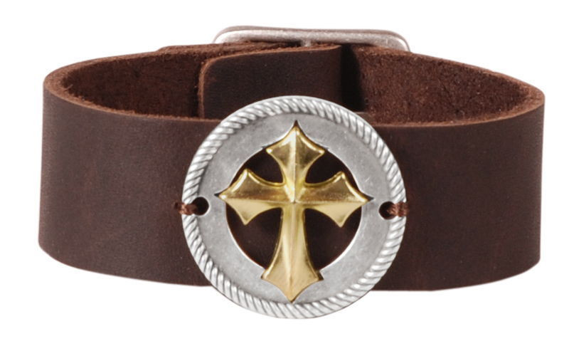 Men's Religious Bracelets
 Men s Leather Bracelet Christian Cross by Kerusso