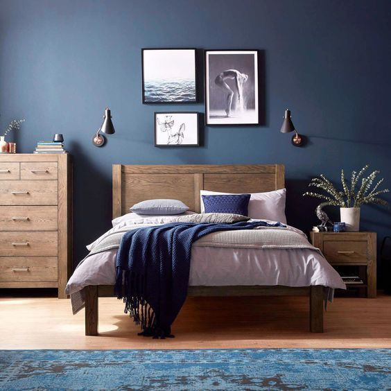 Mens Bedroom Furniture
 Stunning 56 Mens Blue Bedroom Ideas in 2019