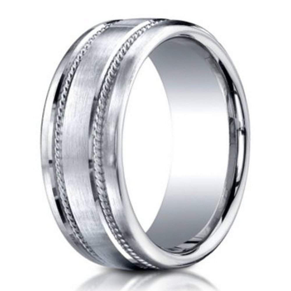 Mens Designer Wedding Rings
 Designer Men s Wedding Ring in 950 Platinum with Rope