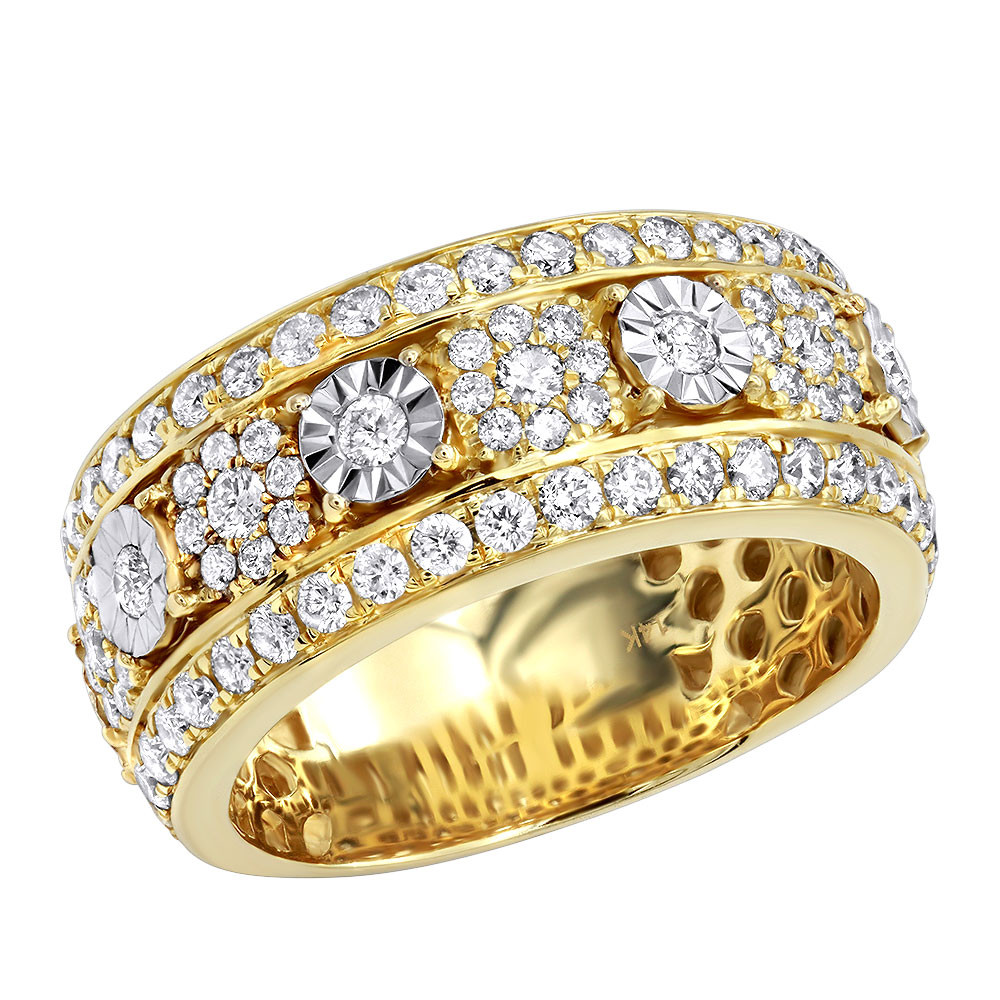 Mens Diamond Band Wedding Ring
 Luxurman Unique Mens Diamond Wedding Band 14k Gold 2 25ct