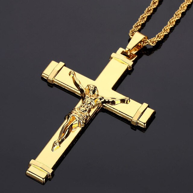 Mens Gold Crucifix Necklace
 Aliexpress Buy NYUK 10pcs Lot Gold Jesus Cross