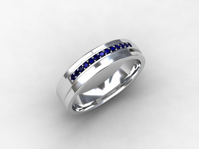 Mens Sapphire Wedding Rings
 Blue sapphire ring Yellow gold men s wedding by