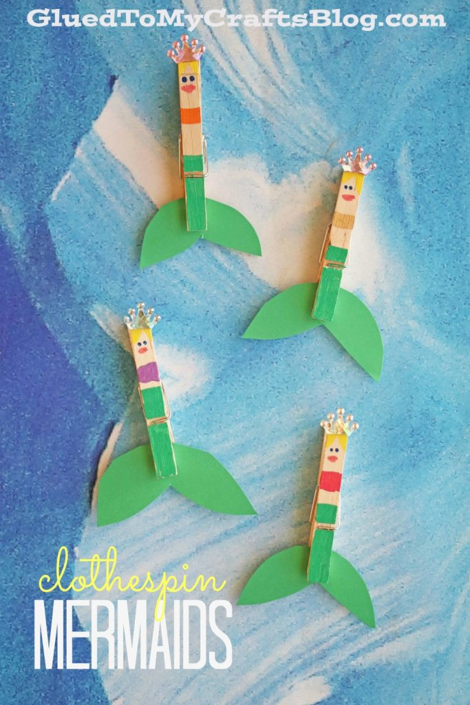 Mermaid Crafts For Kids
 Clothespin Mermaids Kid Craft Glued To My Crafts