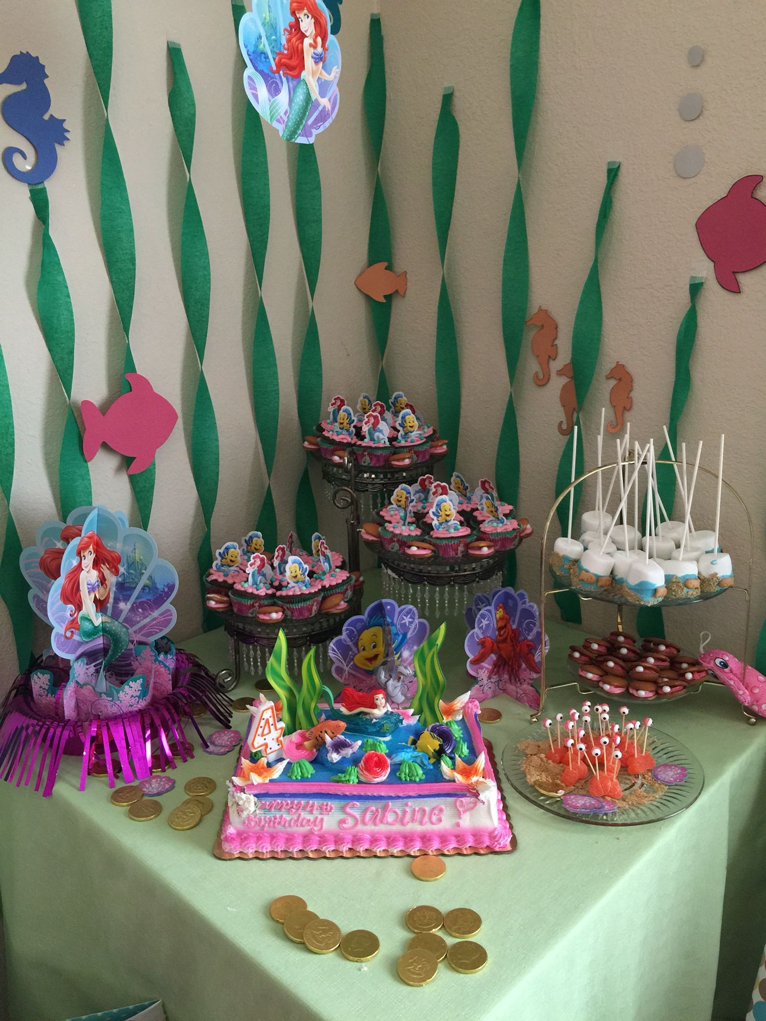 Mermaid Party Ideas Pinterest
 Little mermaid theme kids birthday party