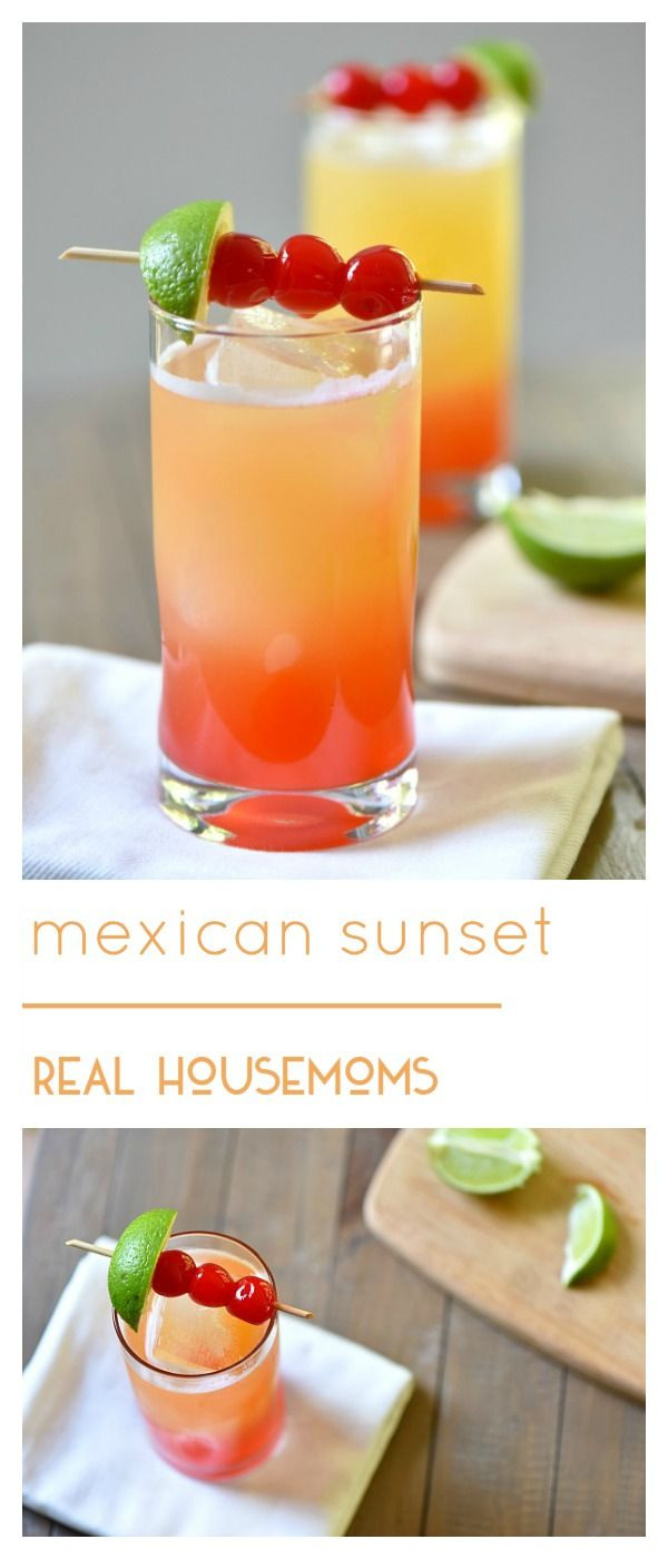 Mexican Cocktails Drinks
 Mexican Sunset Real Housemoms