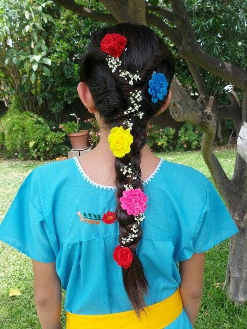 Mexican Girl Hairstyles
 Mexican wedding flower girl hairstyle