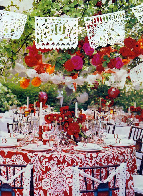 Mexican Wedding Theme
 Juneberry Lane Wedding Wednesday Papel Picado