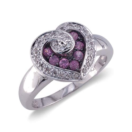 Miami Wedding Bands
 Heart shaped pink diamond wedding rings Miami The