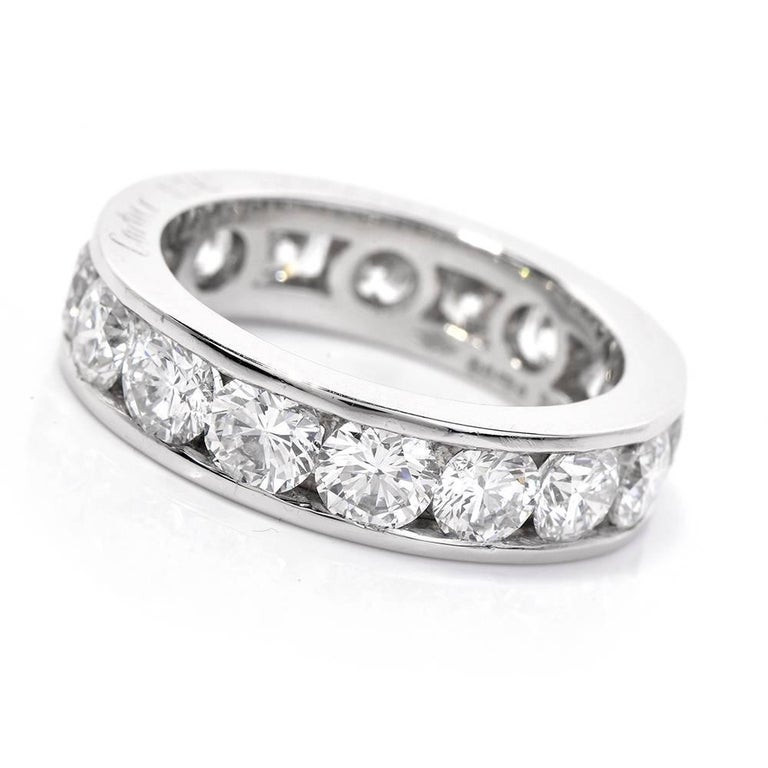 Miami Wedding Bands
 Cartier Diamond Platinum Wedding Band Ring For Sale at 1stdibs