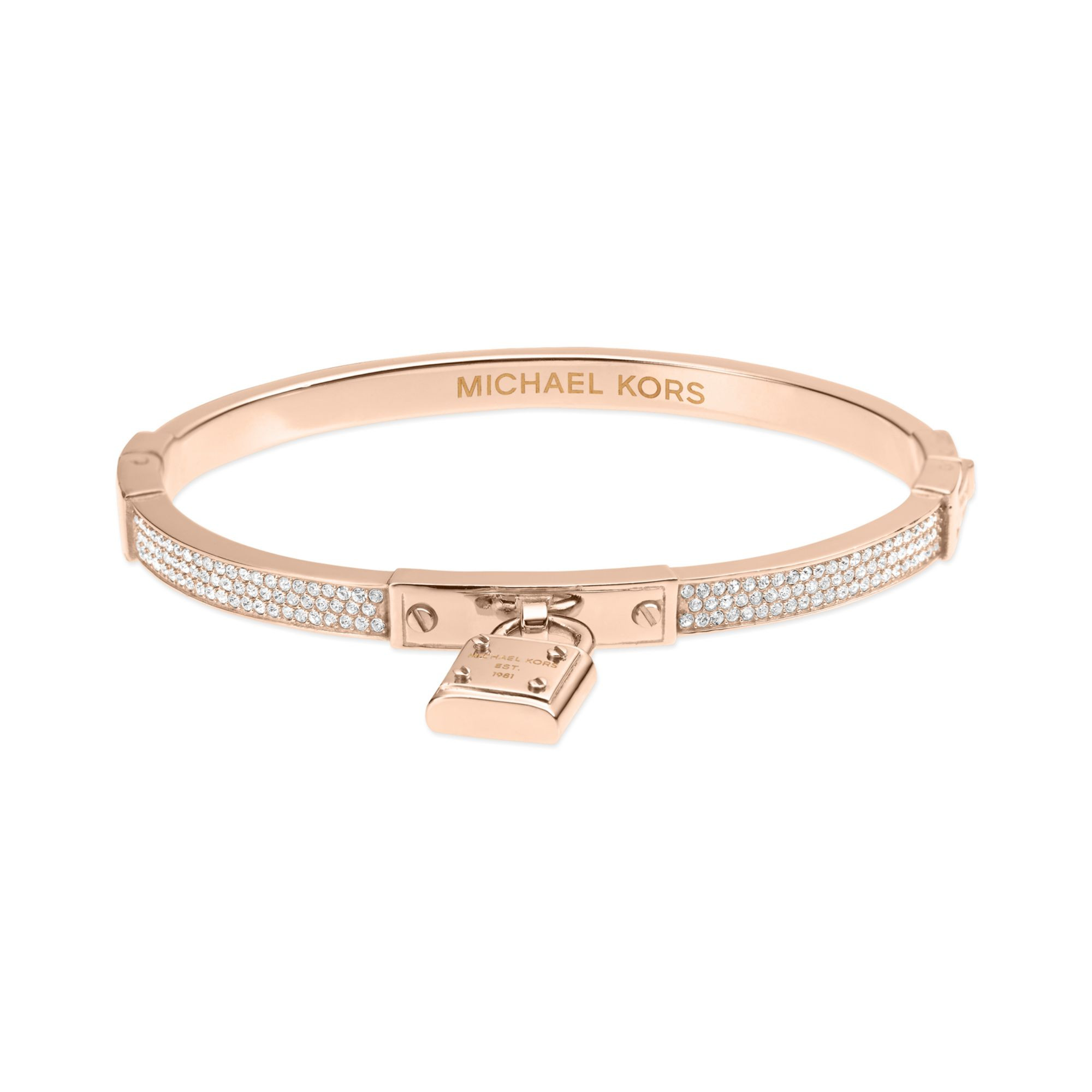 Michael Kors Bracelet
 Michael Kors Rose Gold Tone Padlock Charm Bracelet in Pink