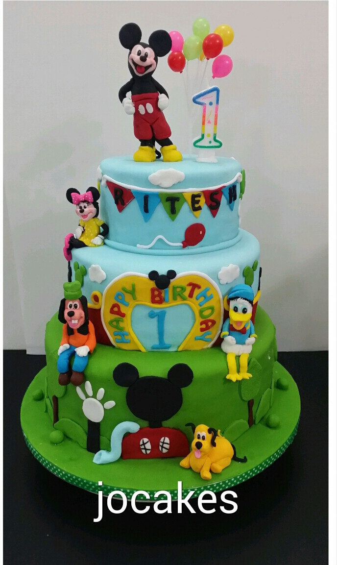 Mickey Mouse Birthday Cakes
 Mickey mouse and friends cake for Ritesh 1st birthday