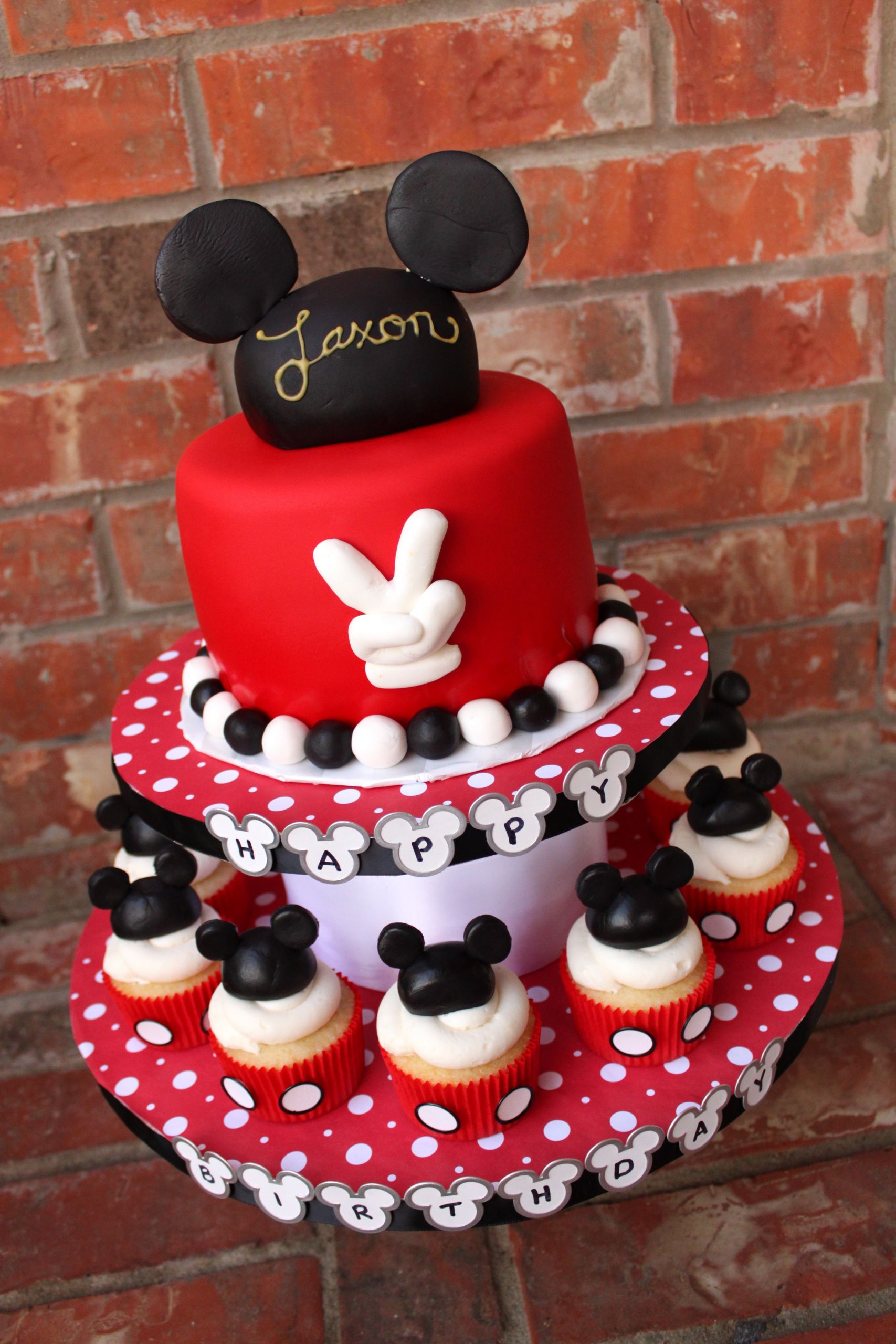 Mickey Mouse Birthday Cakes
 Mickey Mouse Cake and Cupcakes