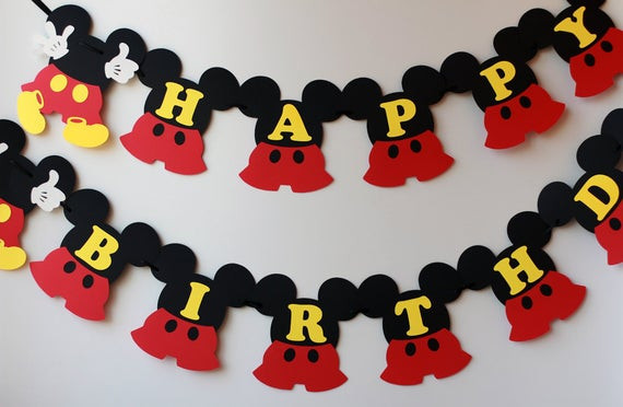 Mickey Mouse Birthday Decor
 Mickey birthday decorations Mickey Mouse birthday banner