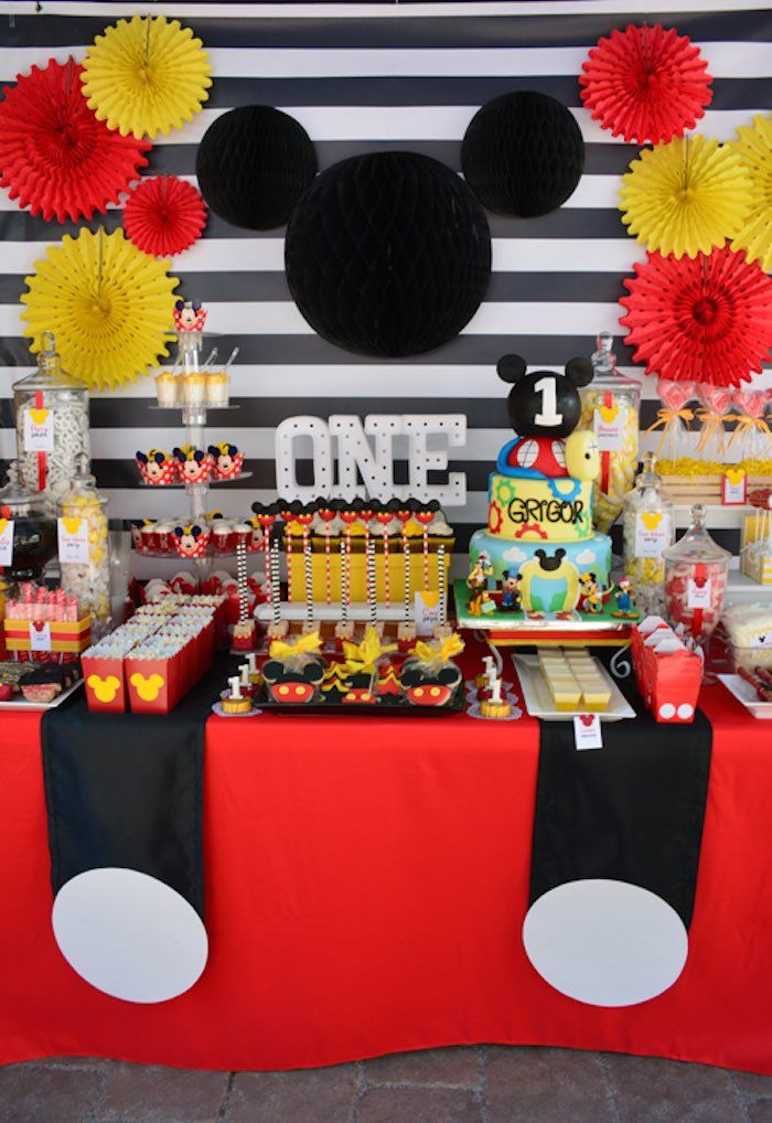 Mickey Mouse Birthday Decor
 Mickey Mouse 1st Birthday Party