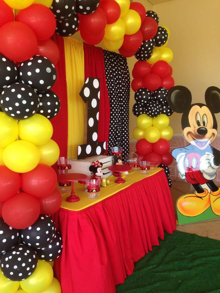 Mickey Mouse Birthday Decor
 Mickey Mouse Birthday Party Ideas 1 of 11