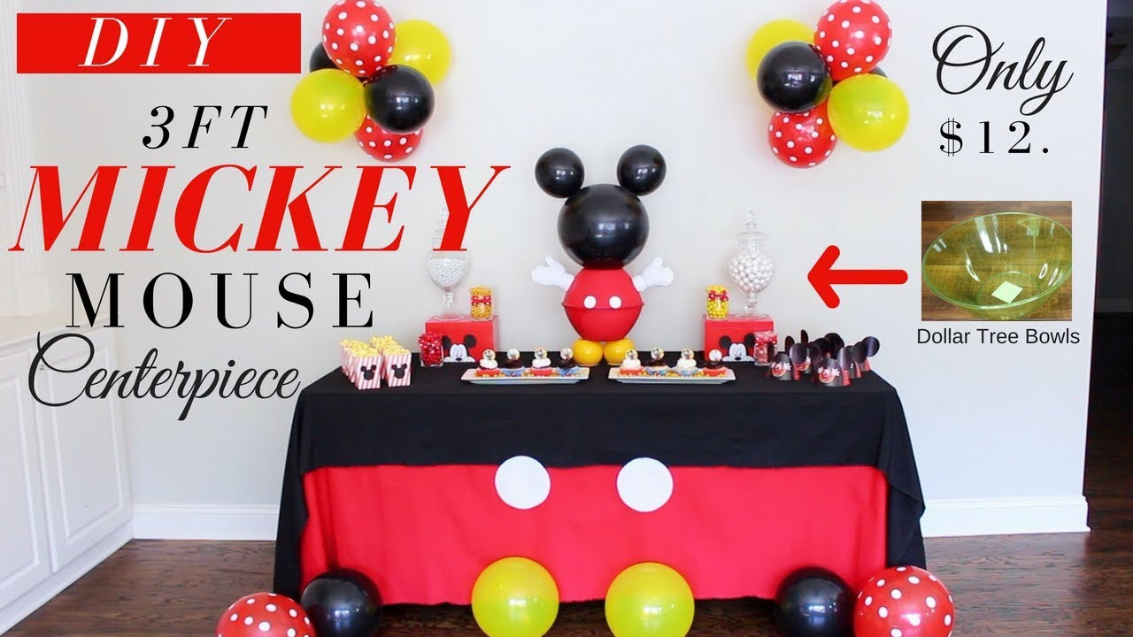 Mickey Mouse Birthday Decor
 Mickey Mouse DIY Party Decorations
